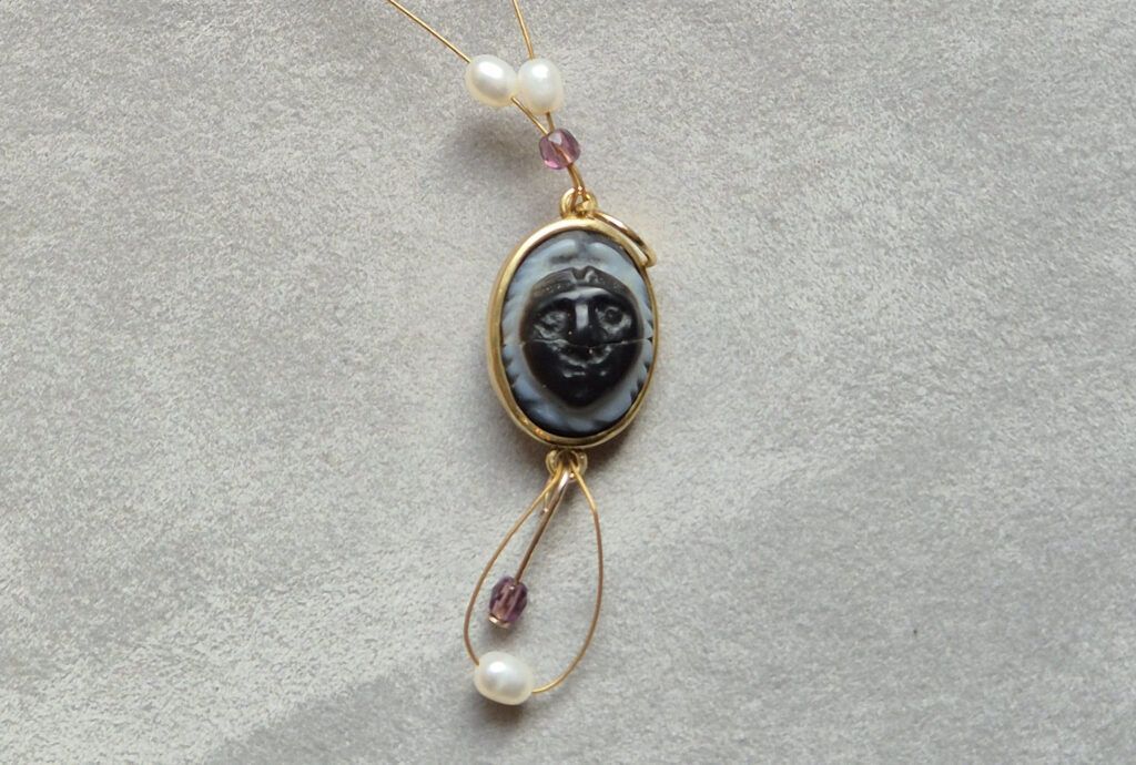 Medusa Head Cameo Necklace Irene Messia