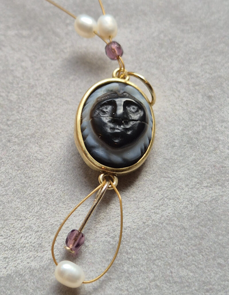 Medusa Head Cameo Necklace Irene Messia