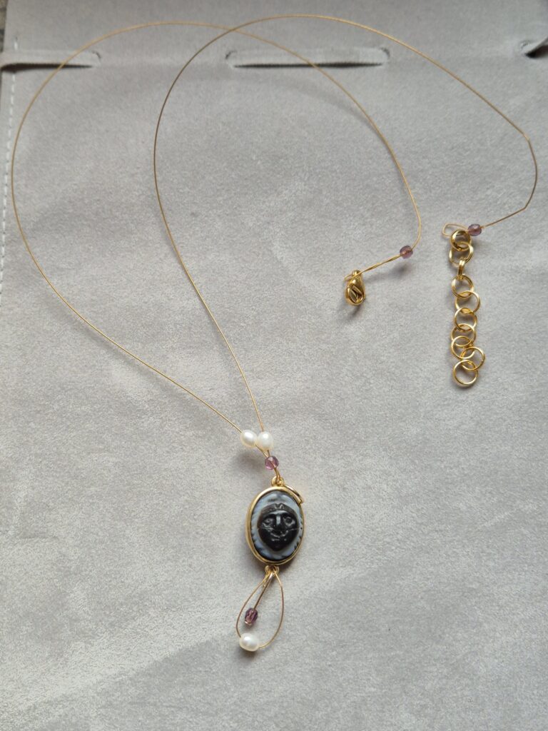 Medusa Head Cameo Necklace Irene Messia